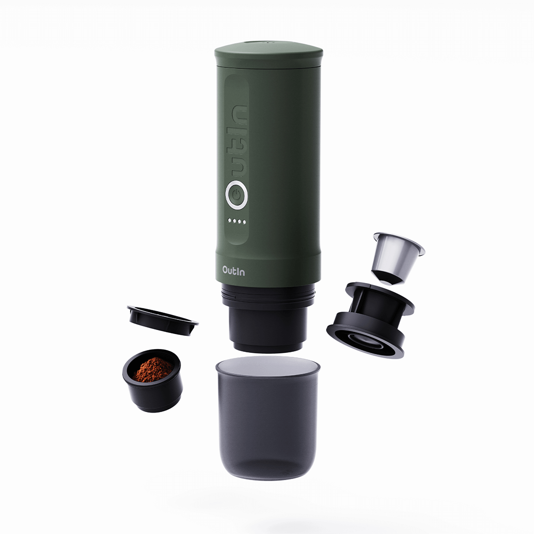 Macchina per caffè espresso portatile Nano (verde foresta)